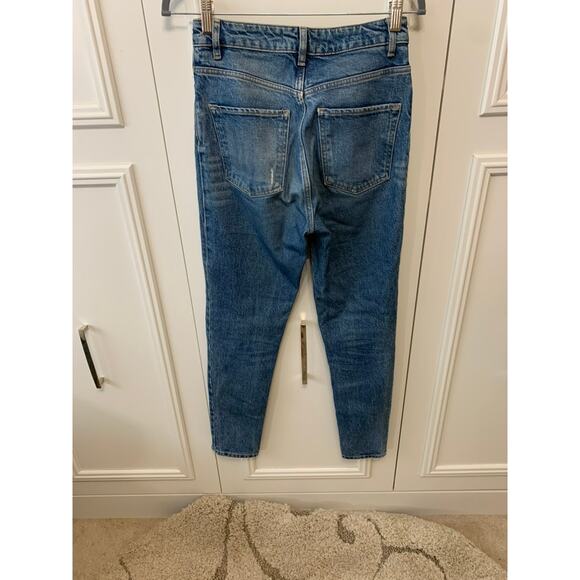 We The Free Jeans Women's High Waist Straight Leg Denim Jeans Blue Size 25 - Picture 7 of 9